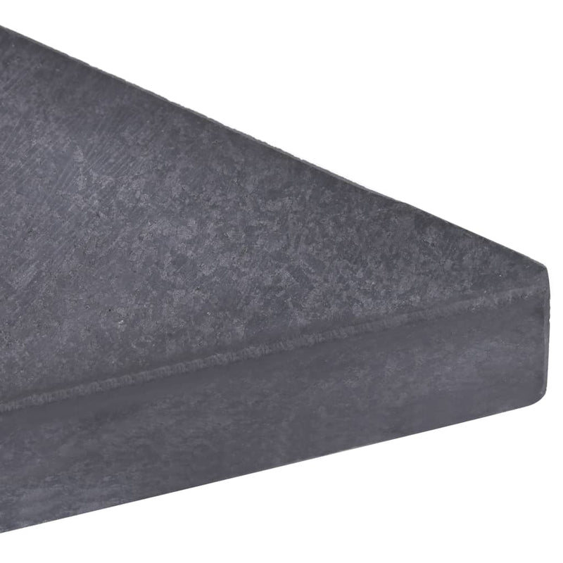 Päivänvarjon aluspaino neliön muotoinen 15 kg musta graniitti - KIWAHome.com