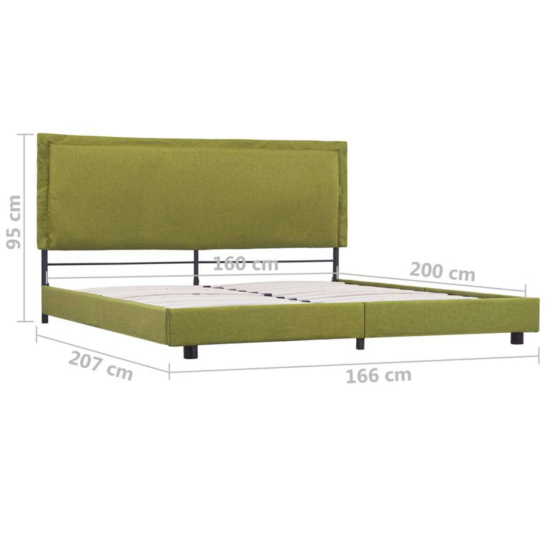 Sängynrunko vihreä kangas 150x200 cm - KIWAHome.com