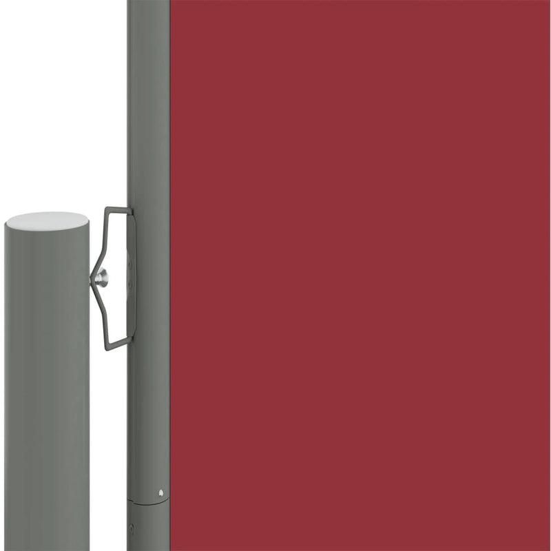 Sisäänvedettävä sivumarkiisi punainen 220x1000 cm - KIWAHome.com
