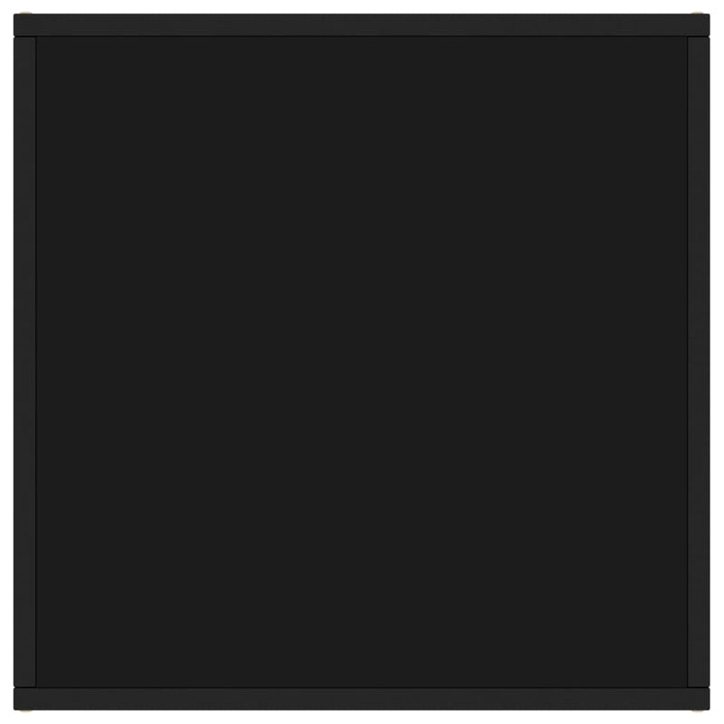 Sohvapöytä musta mustalla lasilla 60x60x35 cm - KIWAHome.com