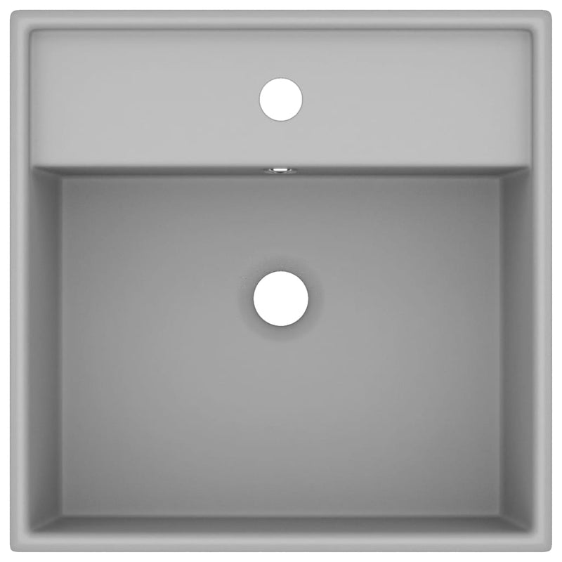 Ylellinen pesuallas neliö vaaleanharmaa 41x41 cm keraami - KIWAHome.com