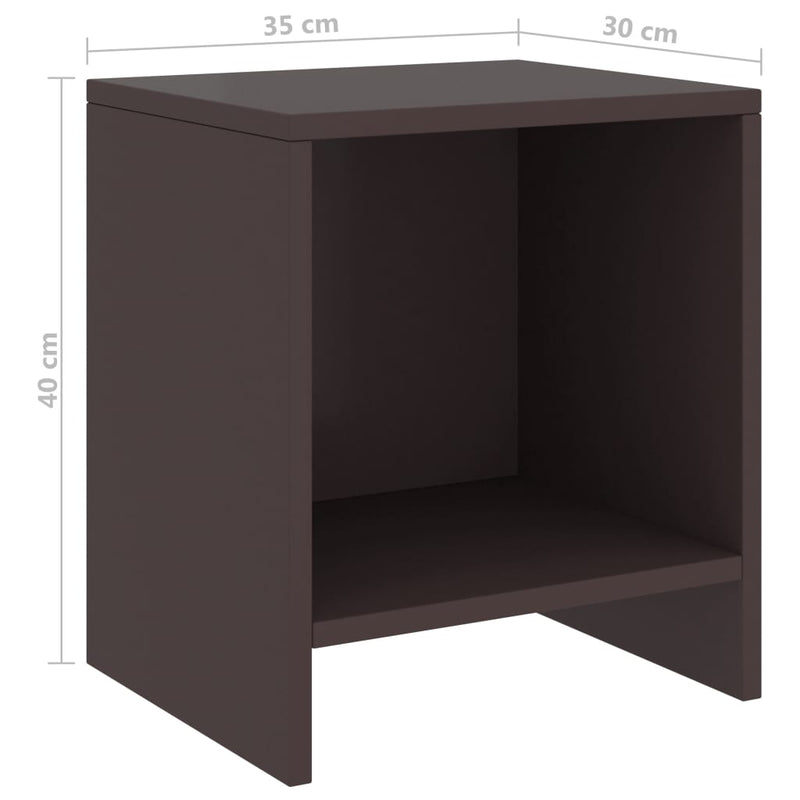 Yöpöytä tummanruskea 35x30x40 cm täysi mänty - KIWAHome.com